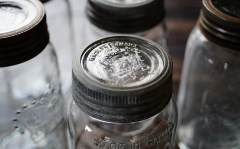 Vintage Crown Mason Jar