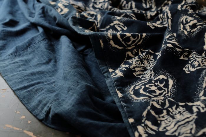 型染めされた木綿の布団皮