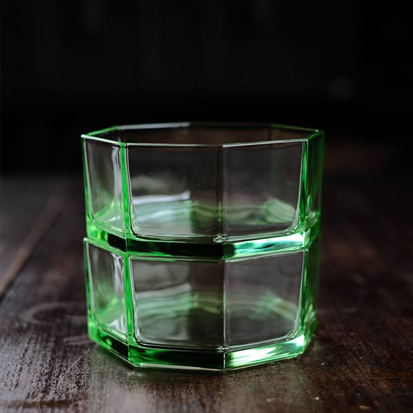 八角形のガラスの鉢（2個セット）