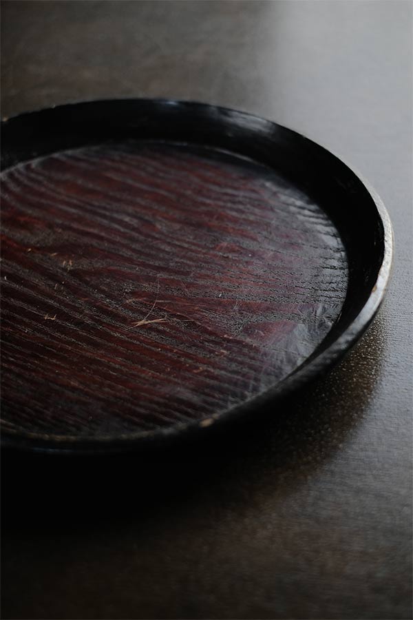 漆塗 丸盆