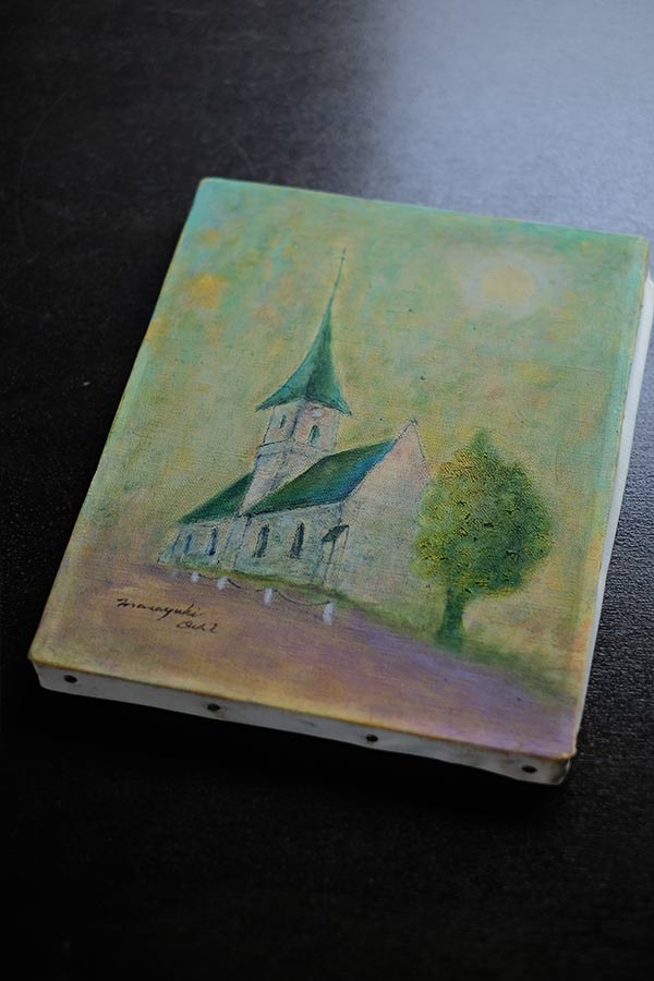 油彩画「教会」