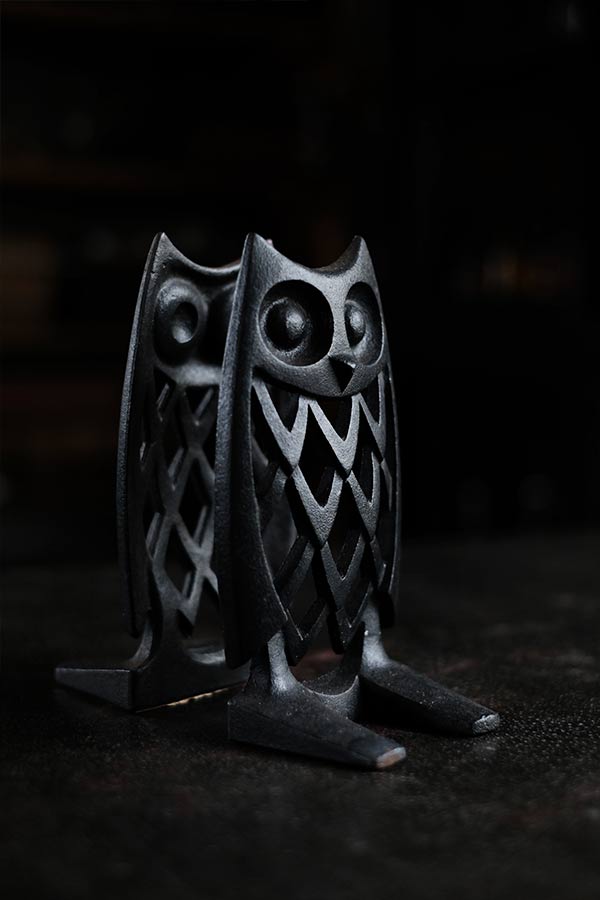 南部鉄器 ふくろうのブックエンド